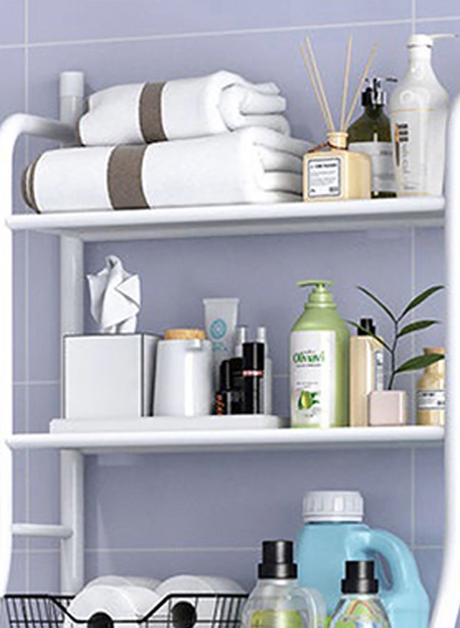 Generic 3-Tier Bathroom Toilet Shelf White 160x25x50cm  - Image 5