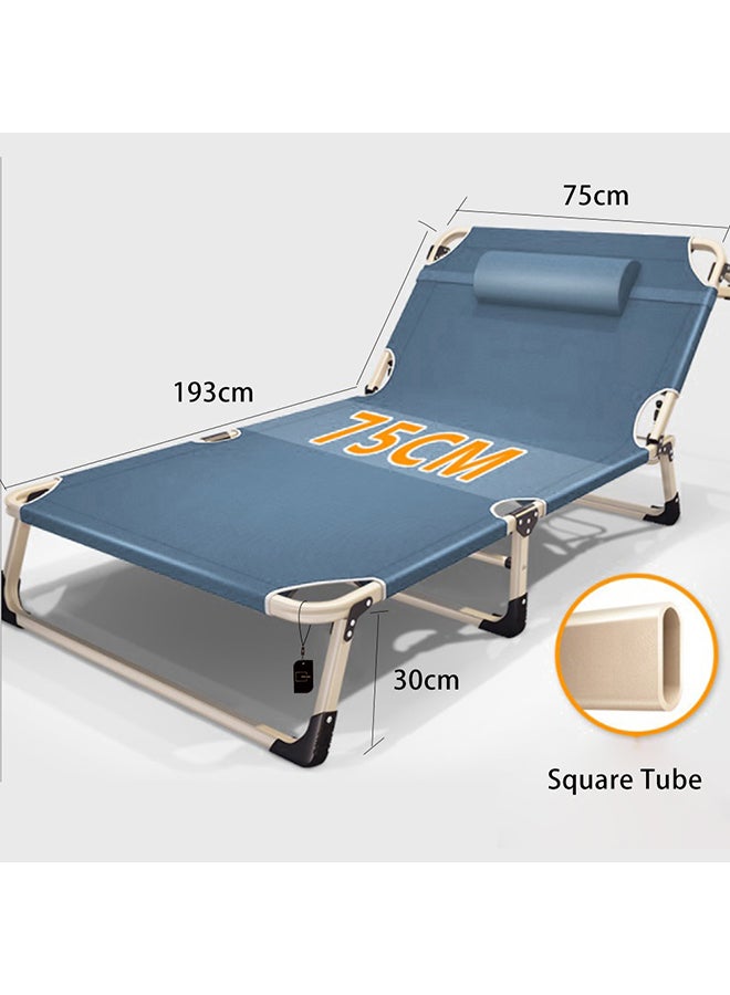 Sharpdo - Folding Bed Recliner Grey Cyan 193x30x75cm - Image 1