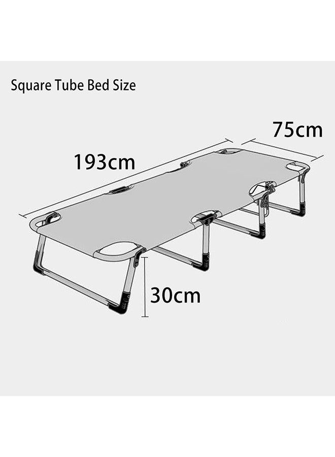 Sharpdo - Folding Bed Recliner Grey Cyan 193x30x75cm - Image 1