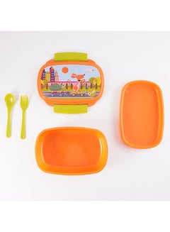 Oops Cool-Lunch Kit - 370 ml Orange/Green 17.5x6.5x12.5cm  - Image 3