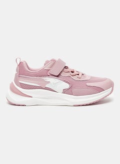 kangaROOS Girls' Textured Walking Shoes With Hook And Loop Closure Pink  - Image 1