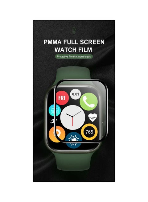 Full Coverage 3D HD Screen Protector For Apple Watch 41mm Black/Clear