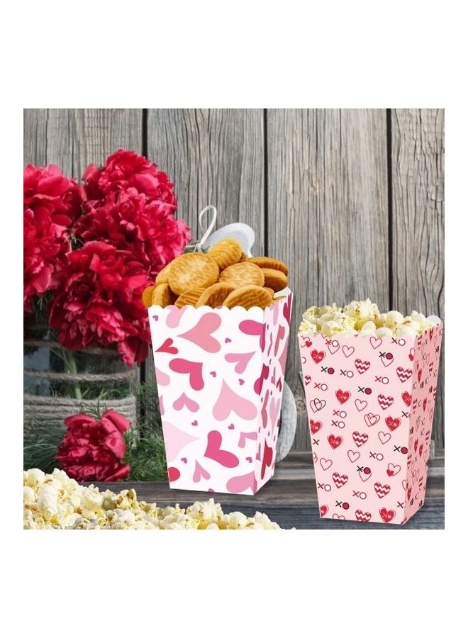 Set of 12 Hearts and Kisses Popcorn Boxes for Valentine's Day  - Image 2
