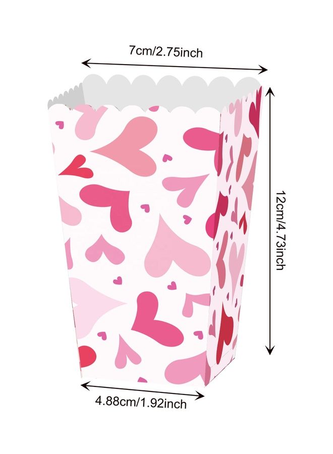 Set of 12 Hearts and Kisses Popcorn Boxes for Valentine's Day  - Image 3