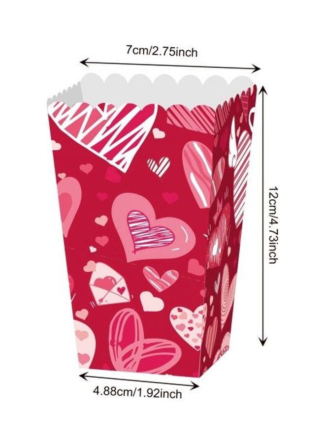 Set of 12 Hearts and Kisses Popcorn Boxes for Valentine's Day  - Image 4