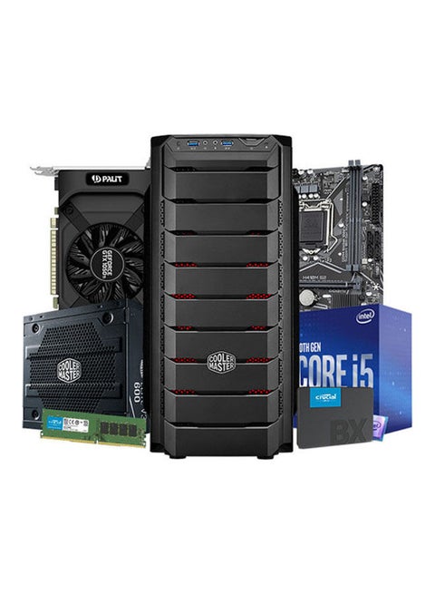 Intel Core I5-10400F Processor + Palit Gtx 1050Ti Storm X 4Gb Gpu – Ready Pc Black