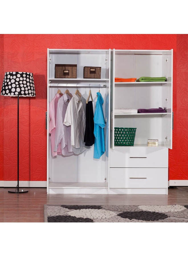 MDF Wardrobe White - Image 2