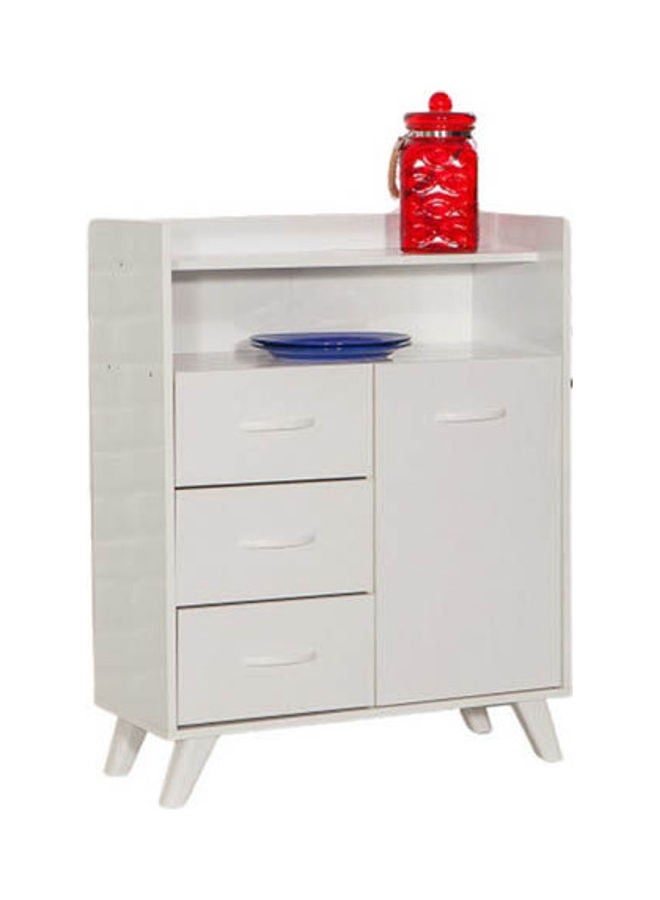 ماركة غير محددة - MDF Drawer Unit White 99x79 x 40cm - Image 1