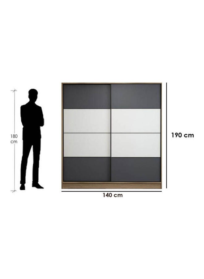 MDF Wardrobe Grey - Image 3