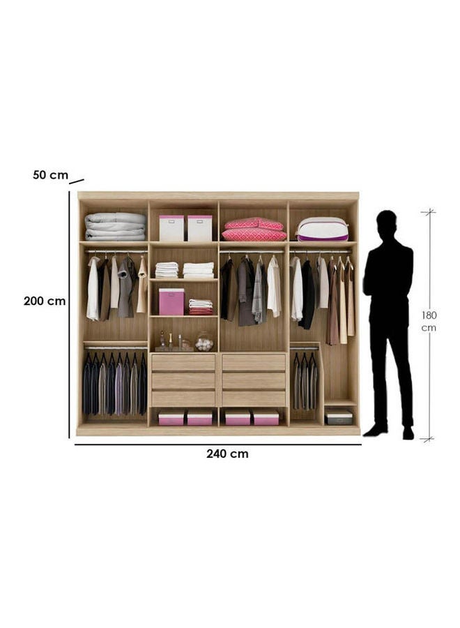 MDF Wardrobe Beige - Image 2