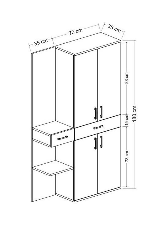 MDF Wardrobe White - Image 5