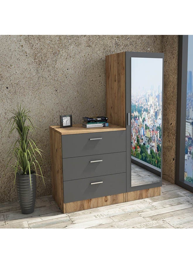 MDF Wardrobe Grey - Image 2
