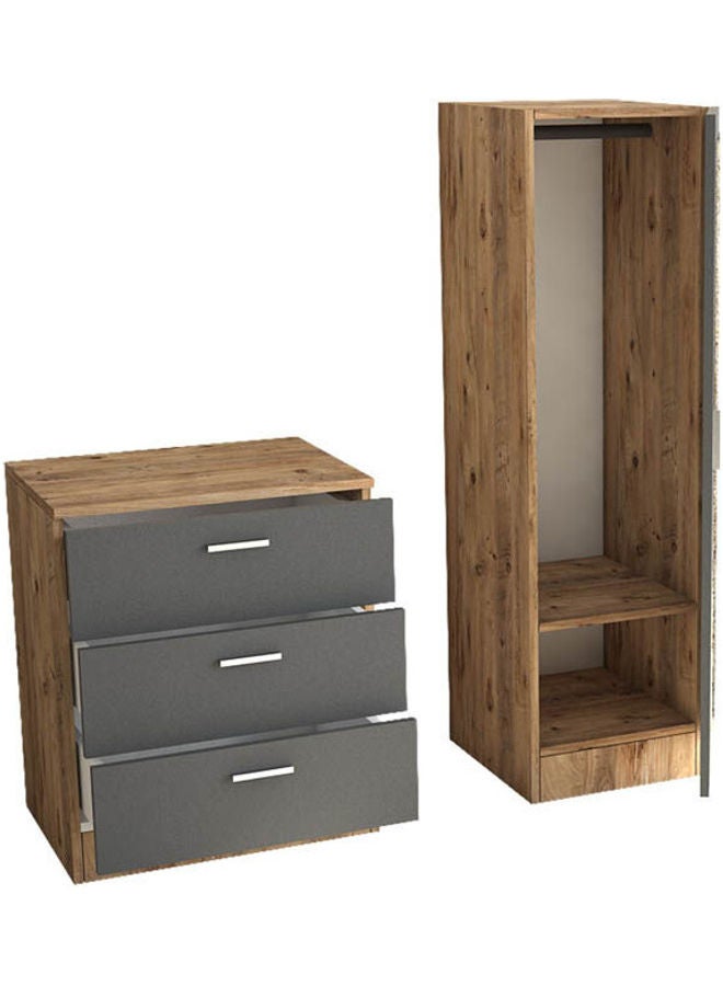 MDF Wardrobe Grey - Image 5