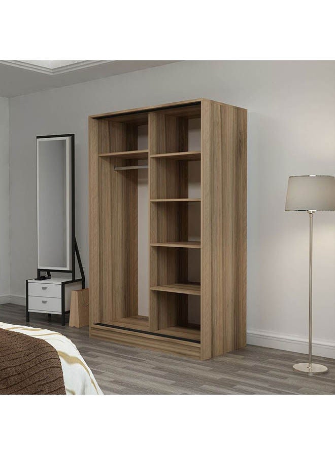 MDF Wardrobe Brown - Image 4