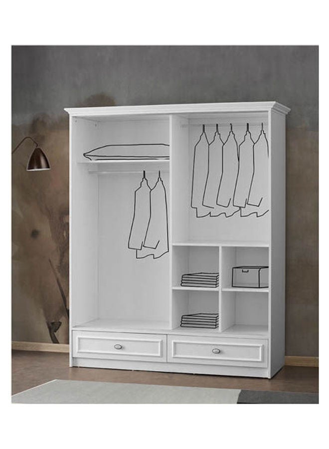 MDF Wardrobe White - Image 2