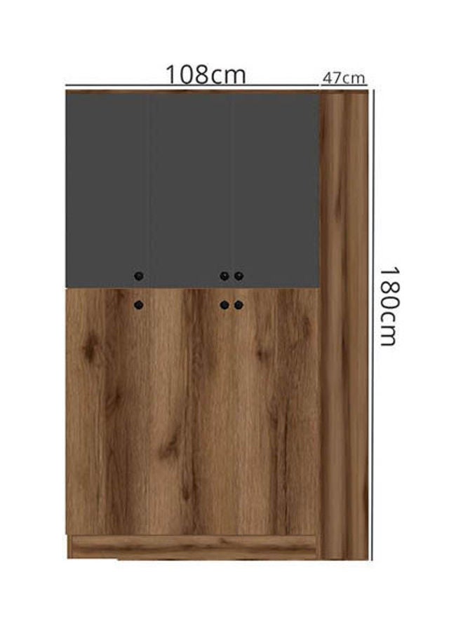 MDF Wardrobe Grey - Image 4
