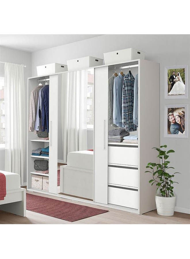 MDF Wardrobe White - Image 2