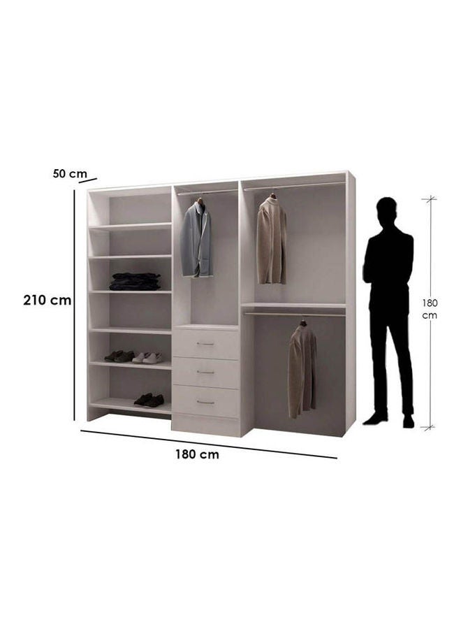 MDF Wardrobe White - Image 2
