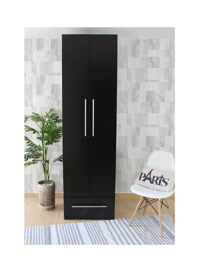 MDF Wardrobe Black - Image 2