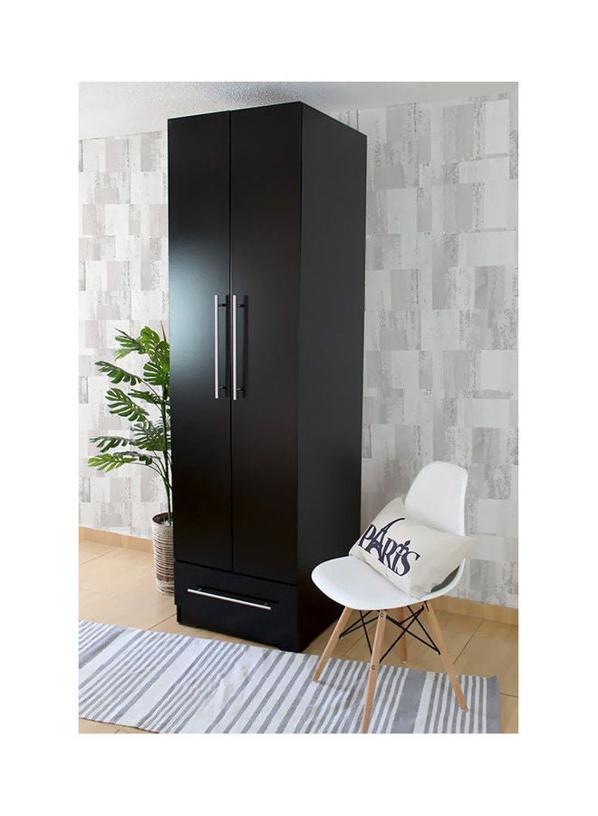 MDF Wardrobe Black - Image 1