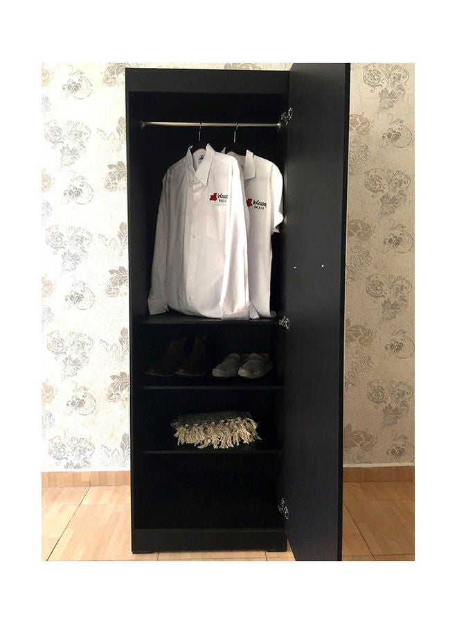 MDF Wardrobe Black - Image 2