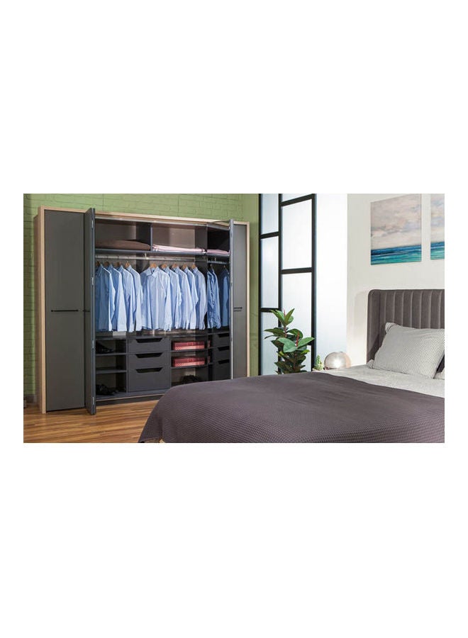 MDF Wardrobe Grey - Image 2