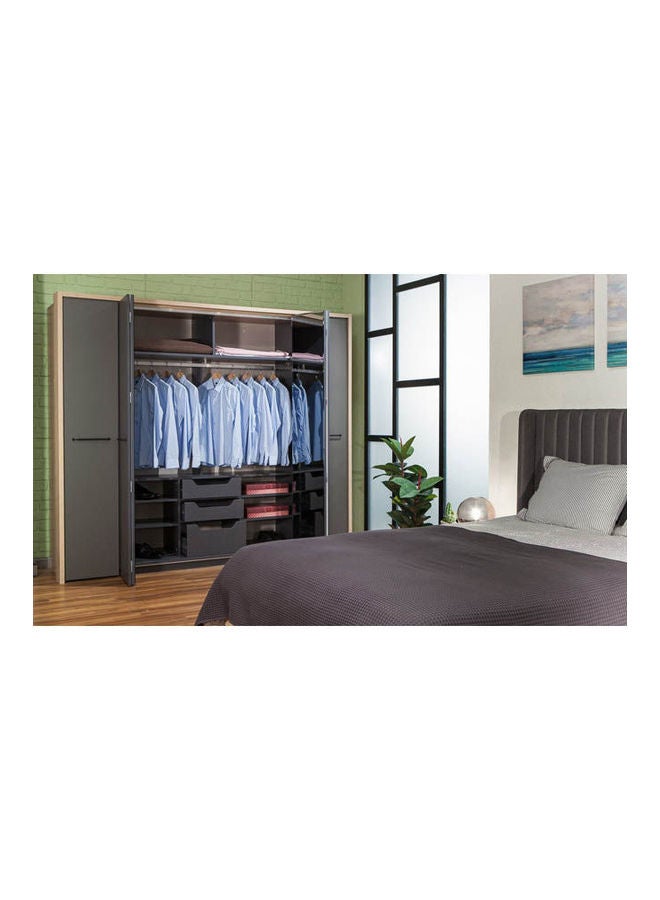 MDF Wardrobe Grey - Image 3