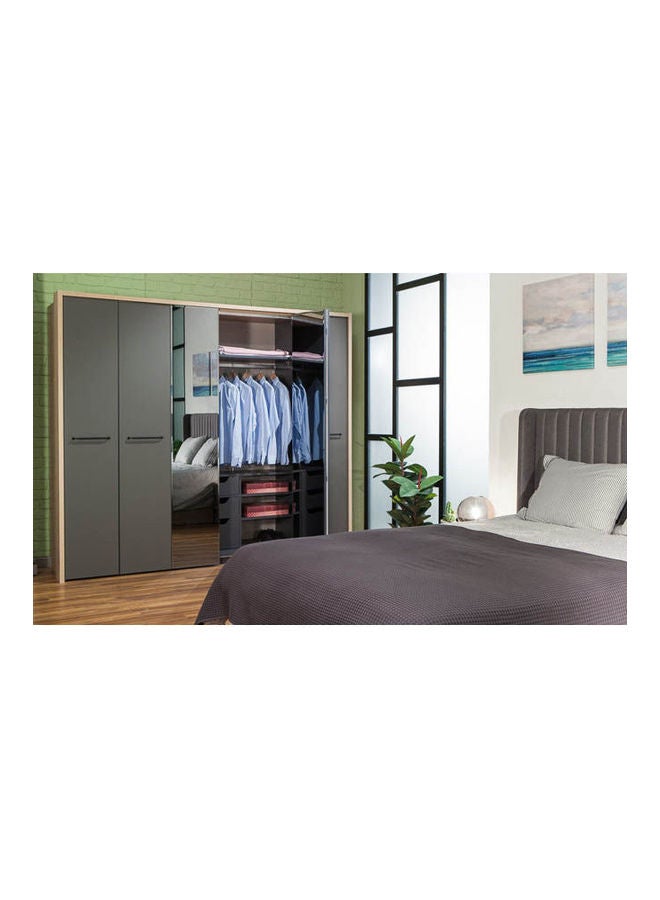 MDF Wardrobe Grey - Image 4