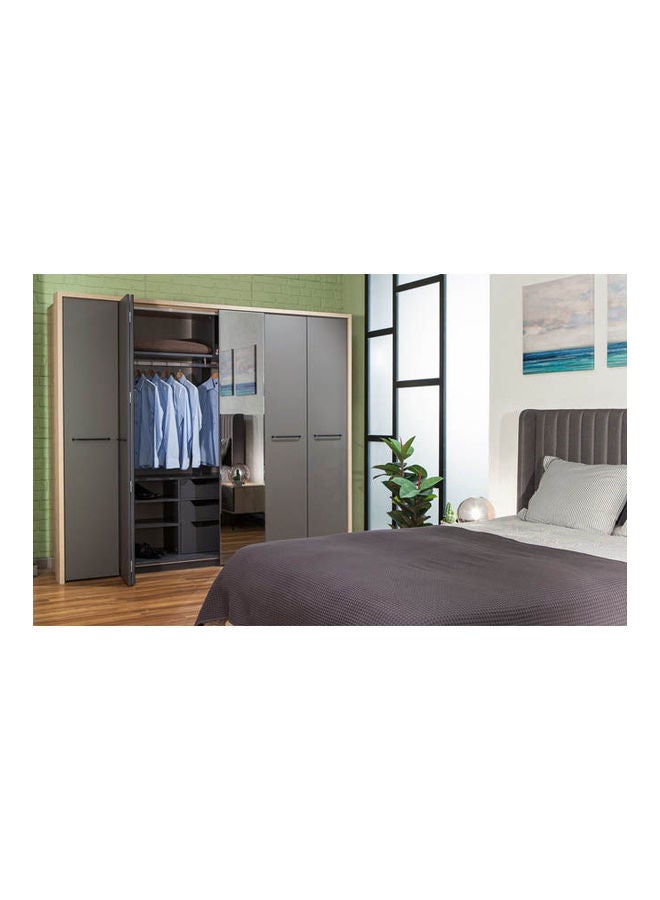 MDF Wardrobe Grey - Image 5