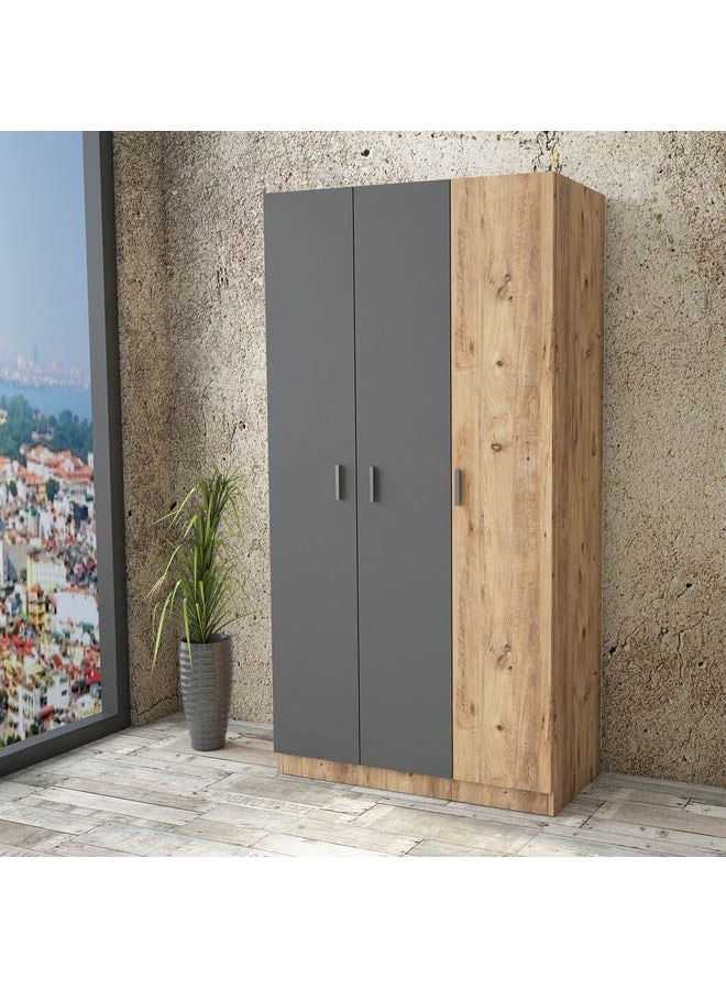 MDF Wardrobe Grey - Image 2
