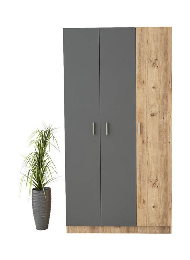 MDF Wardrobe Grey - Image 3