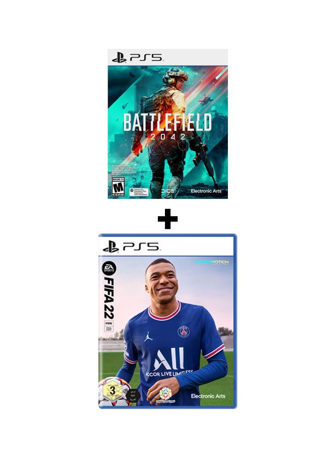 إي أيه لعبة FIFA 22 لجهاز الألعاب بلايستيشن 4 + لعبة Battlefield 22 لجهاز الألعاب بلايستيشن 4 - بلايستيشن 4/بلايستيشن 5