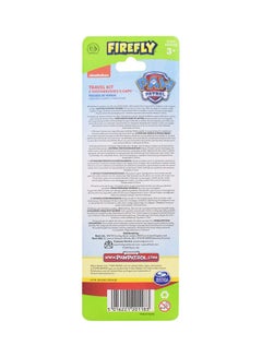 Firefly Paw Patrol 2 Toothbrushes And 2 Caps Twin Pack Red/Pink 40grams  - Image 2