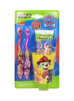 Firefly Paw Patrol 2 Toothbrushes, Beaker And Toothpaste Red/Yellow/Pink 194grams  - Image 1