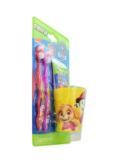 Firefly Paw Patrol 2 Toothbrushes, Beaker And Toothpaste Red/Yellow/Pink 194grams  - Image 3