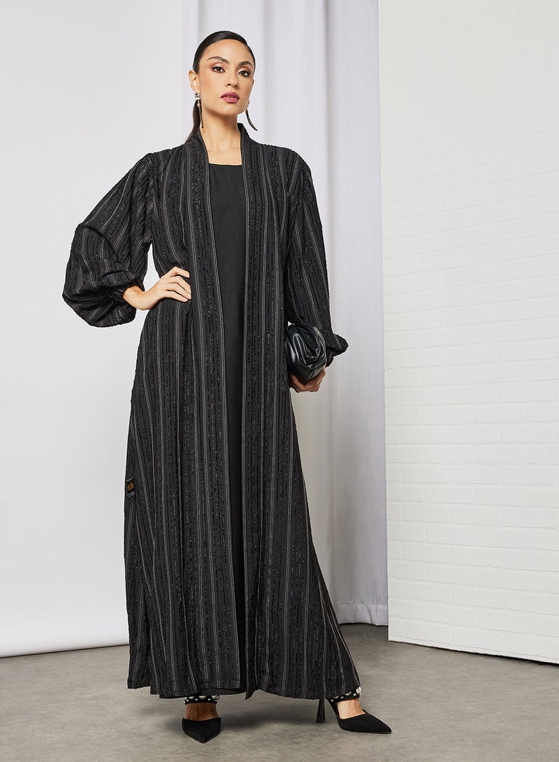 Bousni Bisht Abaya With Inner Black - Image 3