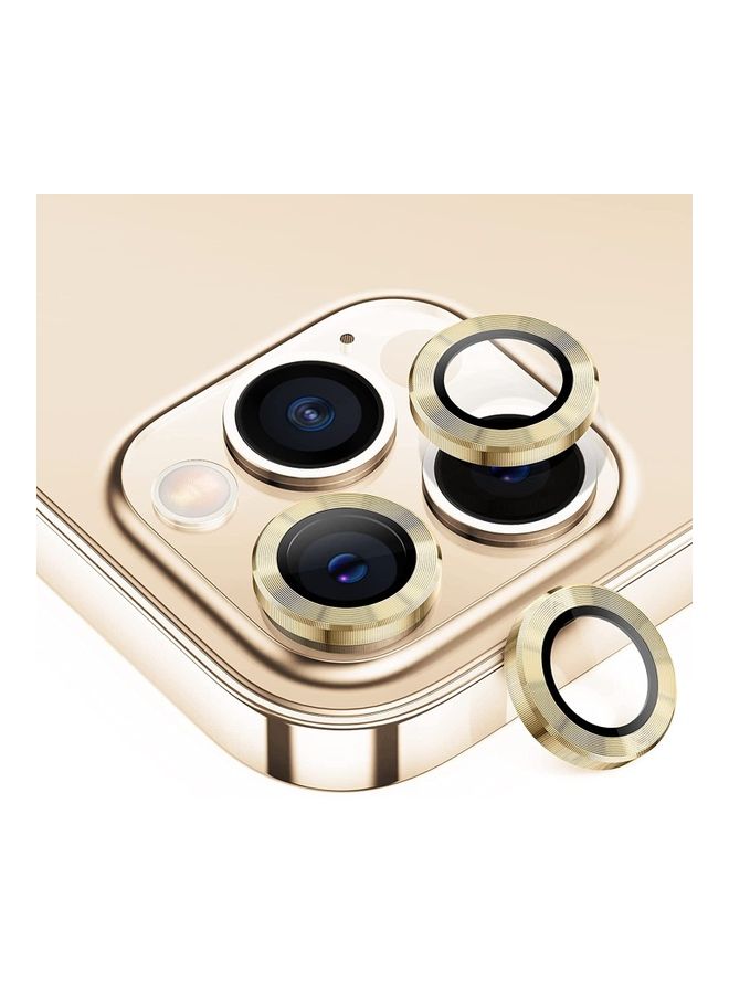 لاصقة حماية لعدسة الكاميرا متوافقة مع هاتف أبل آيفون 13 برو/ ماكس ذهبي - Image 1