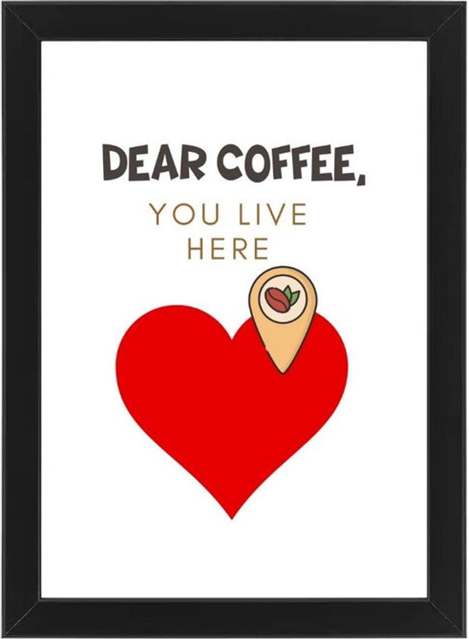 إم إي سي مجموعة لوحة فنية بإطار وطبعة تعبر عن حب القهوة بشدة من 3 قطع أسود 21x30سم - Image 3