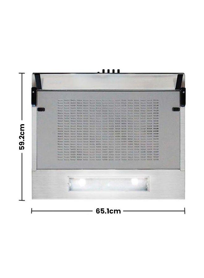 GLEM Horizontal Chimney Hood 320 W GHC63IX Silver - Image 2