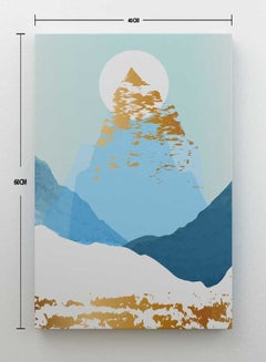 LOWHA Mountain Abstract Sun Framed Canvas Wall Art Multicolour 40 x 60cm  - Image 2