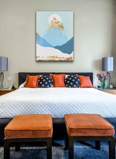 LOWHA Mountain Abstract Sun Framed Canvas Wall Art Multicolour 40 x 60cm  - Image 4