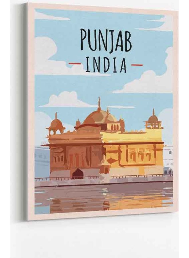 LOWHA Punjab India Framed Canvas Wall Art Multicolour 40 x 60cm - Image 1