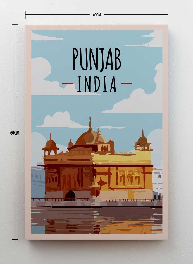LOWHA Punjab India Framed Canvas Wall Art Multicolour 40 x 60cm - Image 2