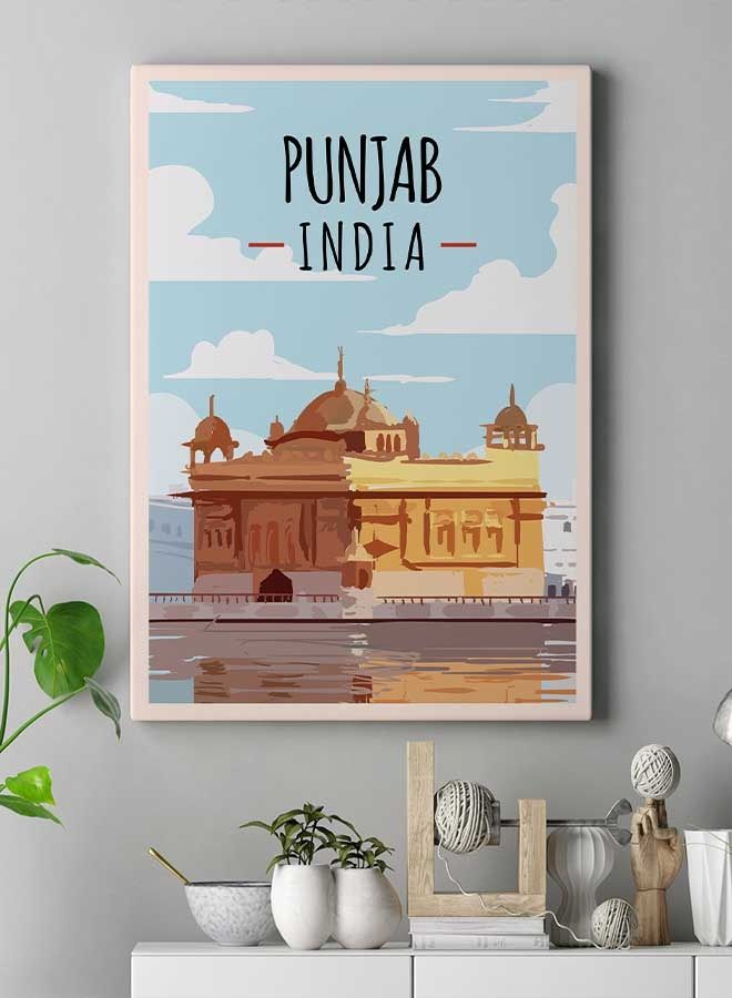 LOWHA Punjab India Framed Canvas Wall Art Multicolour 40 x 60cm - Image 3