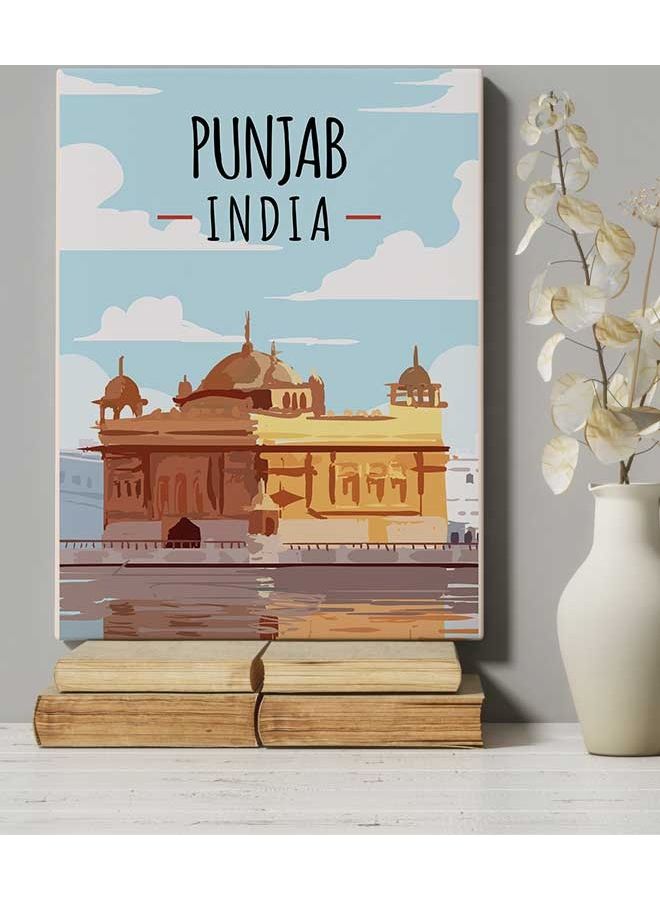 LOWHA Punjab India Framed Canvas Wall Art Multicolour 40 x 60cm - Image 5