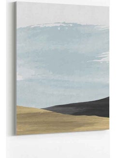 Japanese Oriental Style Abstract Framed Canvas Wall Art Multicolour 60 X 80cm