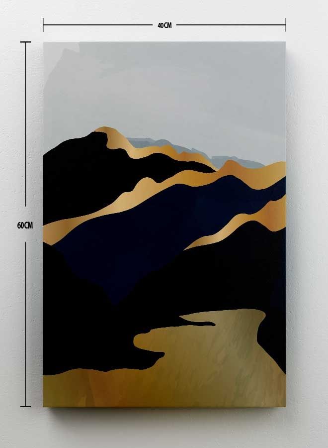 LOWHA Luxury Mountain Abstract Framed Canvas Wall Art Multicolour 40 x 60cm  - Image 2