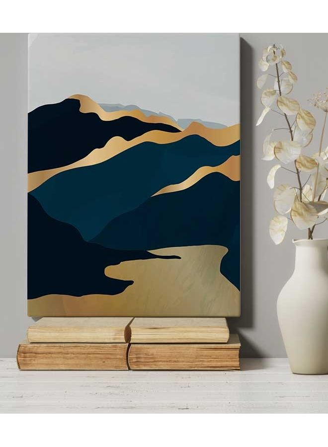 LOWHA Luxury Mountain Abstract Framed Canvas Wall Art Multicolour 40 x 60cm  - Image 5