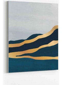 Luxury Mountain Abstract Framed Canvas Wall Art Multicolour 40 x 60cm