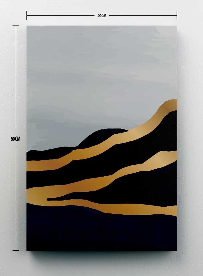 LOWHA - Luxury Mountain Abstract Framed Canvas Wall Art Multicolour 40 x 60cm - Image 1